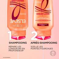 Elseve Dream Long Apres-Shampooing Demelant Anti-Fourches enrichi en Keratine Vegetale et Huile de Ricin
