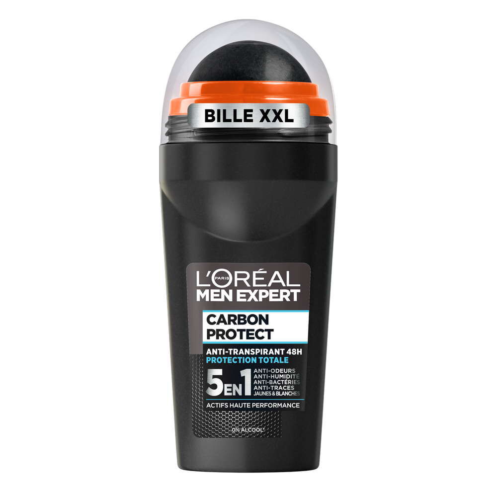 Lot de 6 Deodorants Bille Men Expert Carbon Protect 5-en-1 Ice Fresh