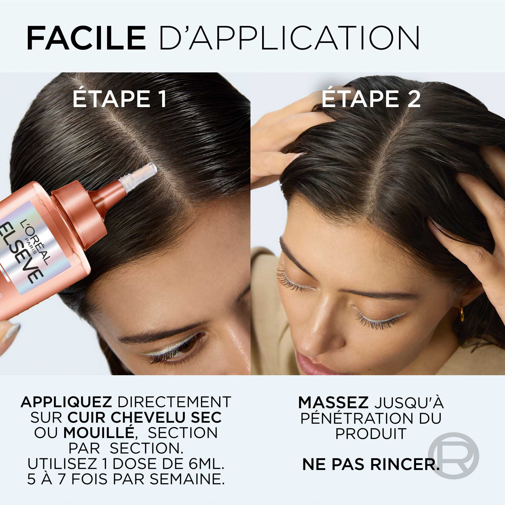 Elseve Fiber Booster Lot de 2 Serums Anti-chute enrichis en AMINEXIL-R™