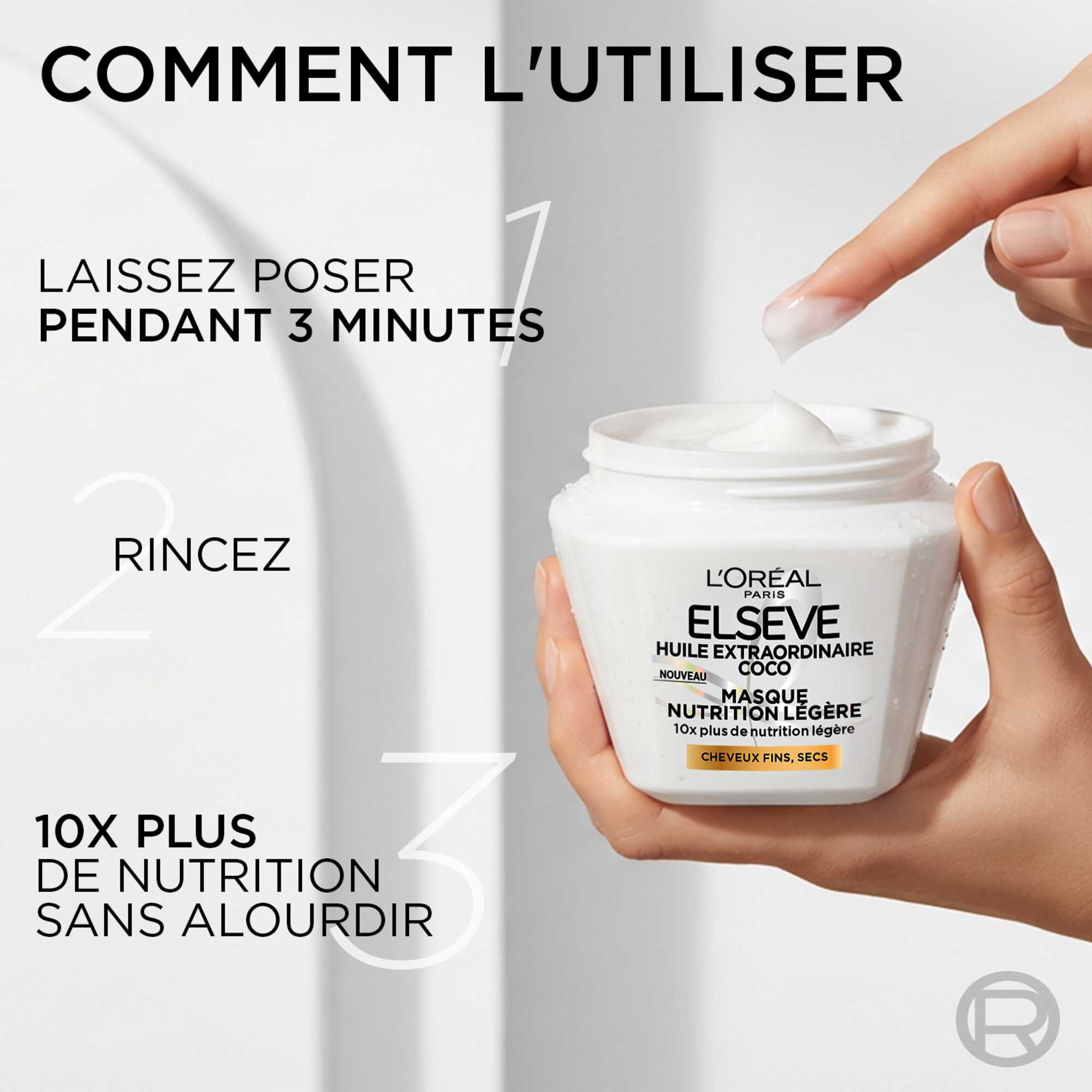 Elseve Huile Extraordinaire Coco Masque Nutrition Legere