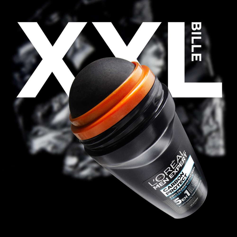 Lot de 6 Deodorants Bille Men Expert Carbon Protect 5-en-1 Ice Fresh