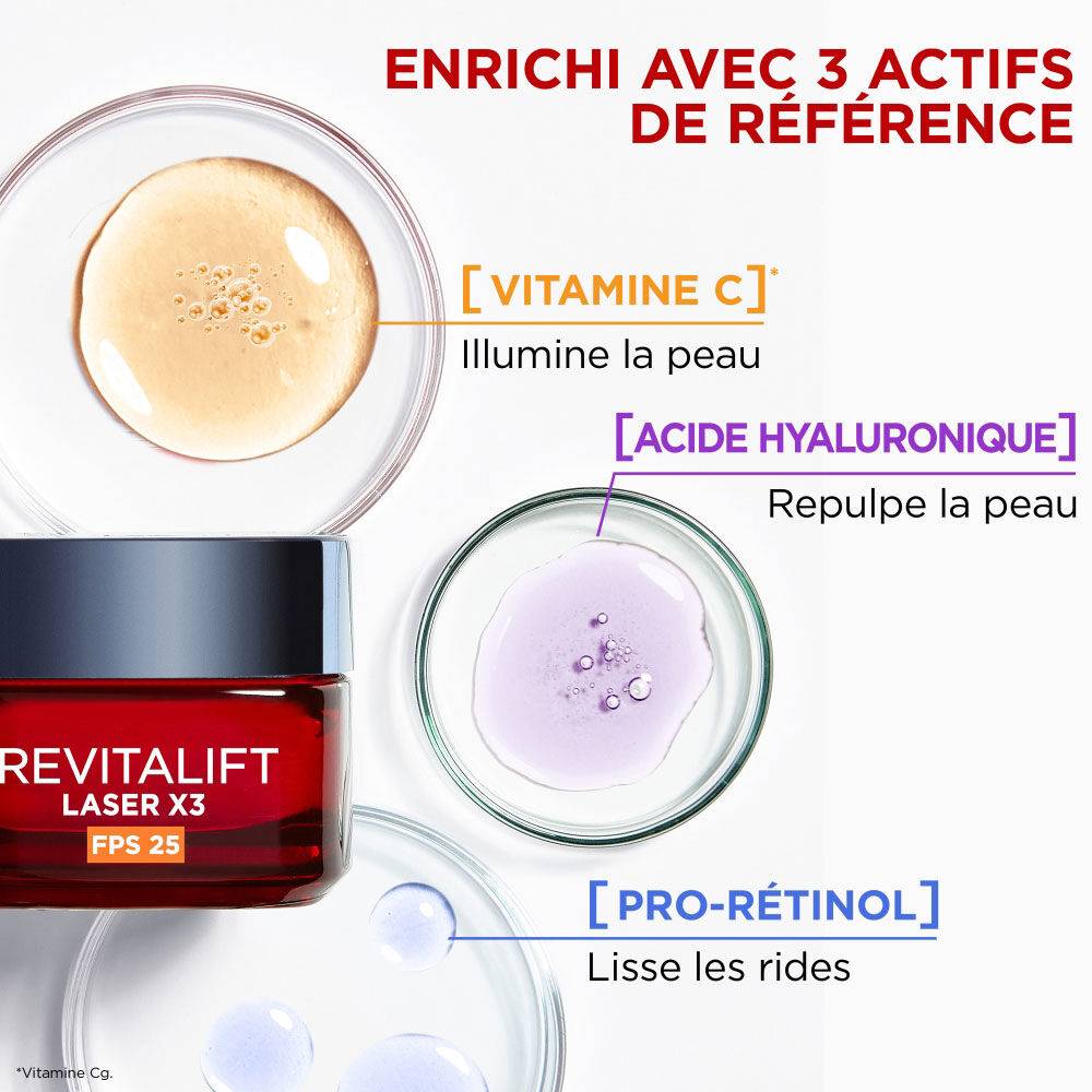 Revitalift Laser X3 Creme de Jour Anti-Age Triple Action FPS 25