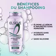 Elseve Hyaluron Pure Routine Capillaire Purifiante enrichie en Acides Salicylique et Hyaluronique