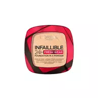 Boitier rouge et noir du fond de teint poudre Infaillible 24H Fresh Wear ferme, vu de dessus.​