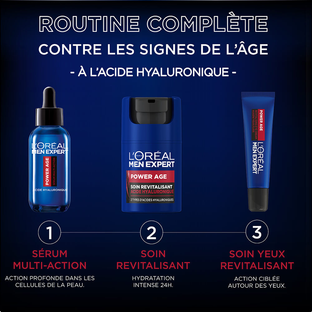 Men Expert Power Age Soin Yeux Revitalisant Acide Hyaluronique