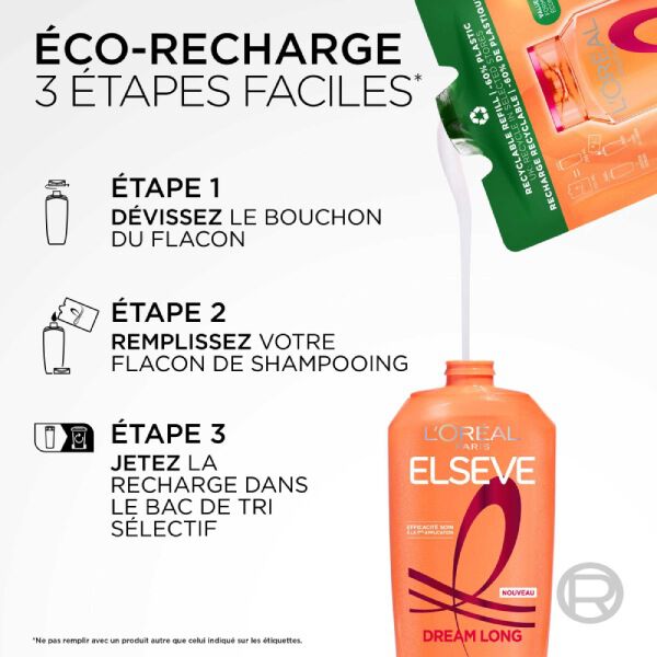 Elseve Dream Long  Eco-recharge Shampooing Reconstructeur