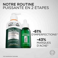 Men Expert Derma Control  Routine Anti-Imperfections Gel Moussant Purifiant & Serum Anti-Imperfections