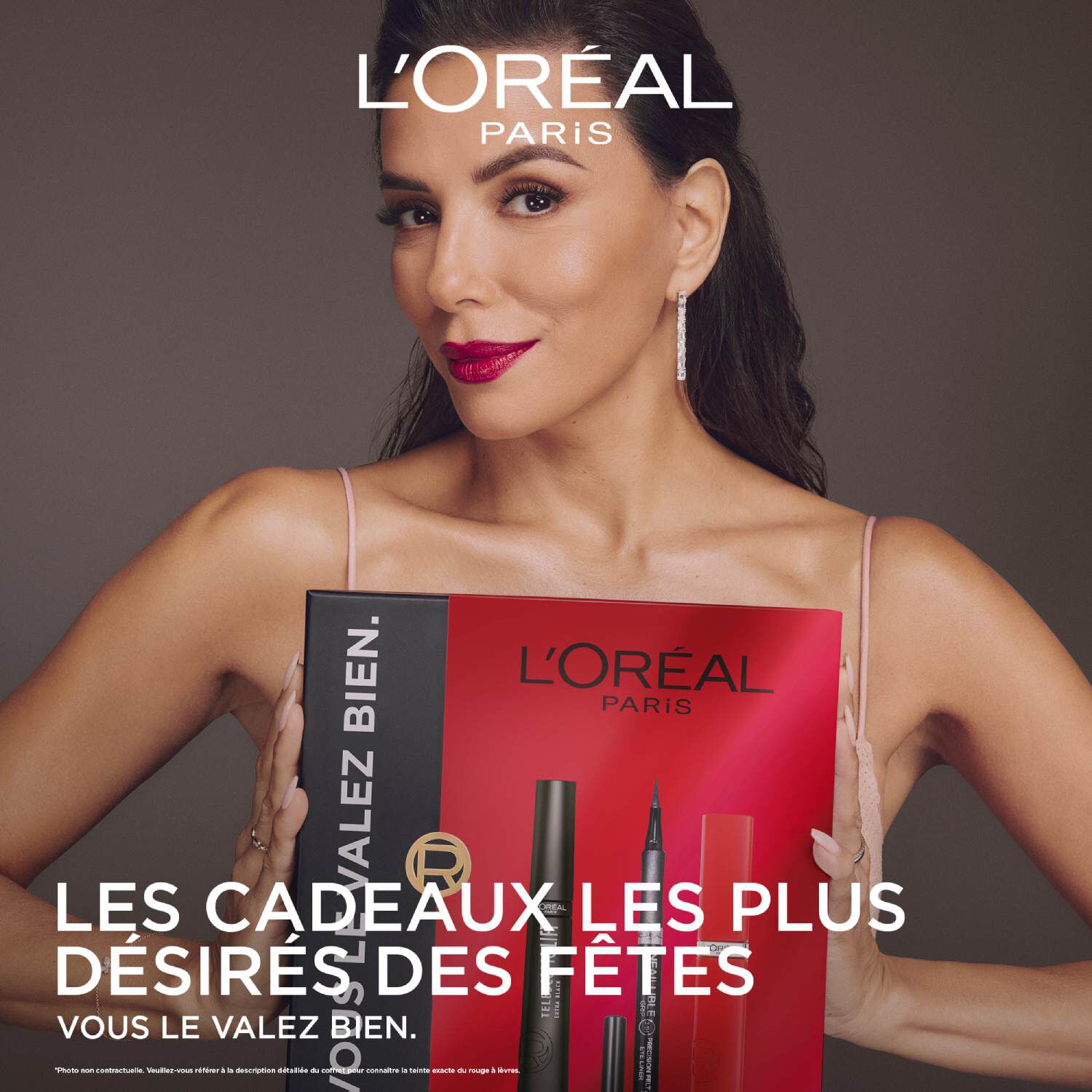 L'Oreal Paris   Coffret Cadeau – L'Oreal Paris Telescopic Lift Noir, Felt tip Eyeliner, Infaillible Matte Resistance Rouge.