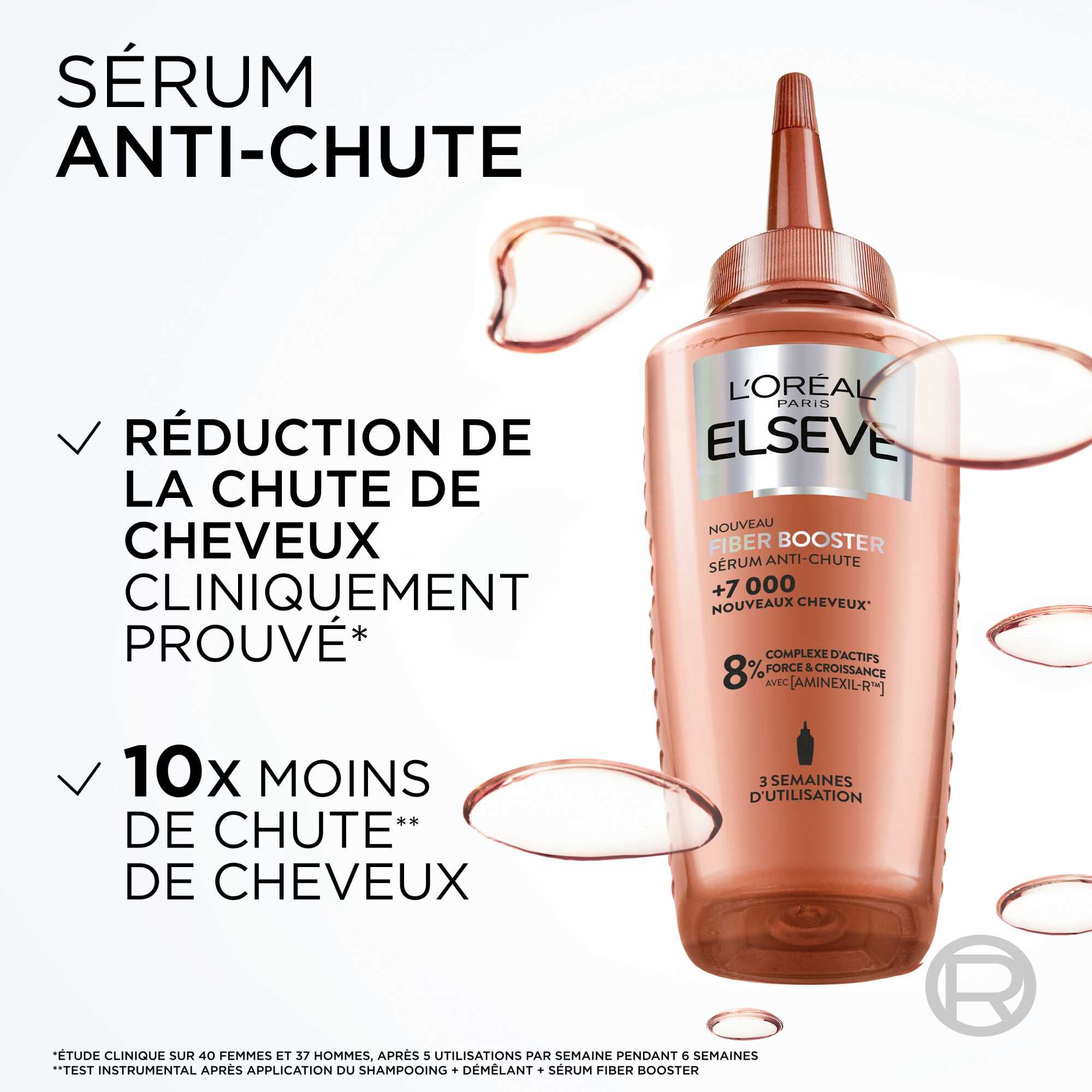 Elseve Fiber Booster Lot de 2 Serums Anti-chute enrichis en AMINEXIL-R™