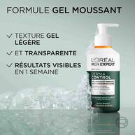 Men Expert Derma Control Gel Moussant Purifiant Anti-Imperfections Acide Salicylique
