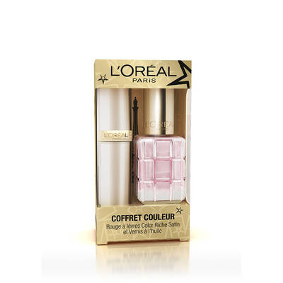 Coffret Rouge à Lèvres Color Riche Satin et Vernis à