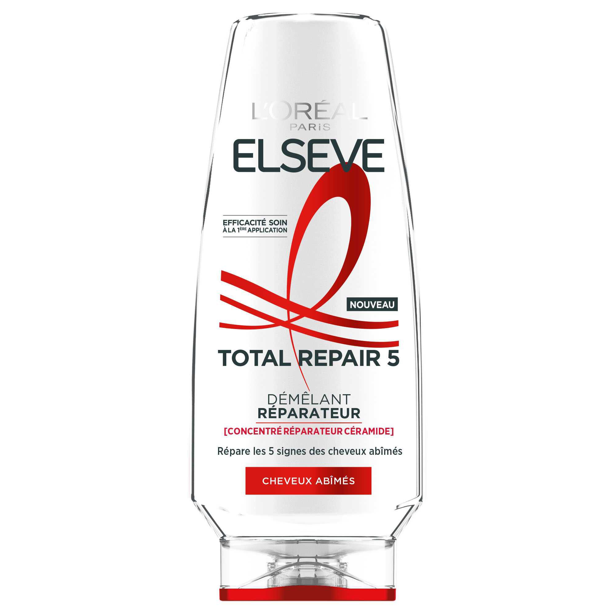 Elseve Total Repair 5   Apres-Shampooing Demelant Reparateur enrichi en Concentre Reparateur Ceramide