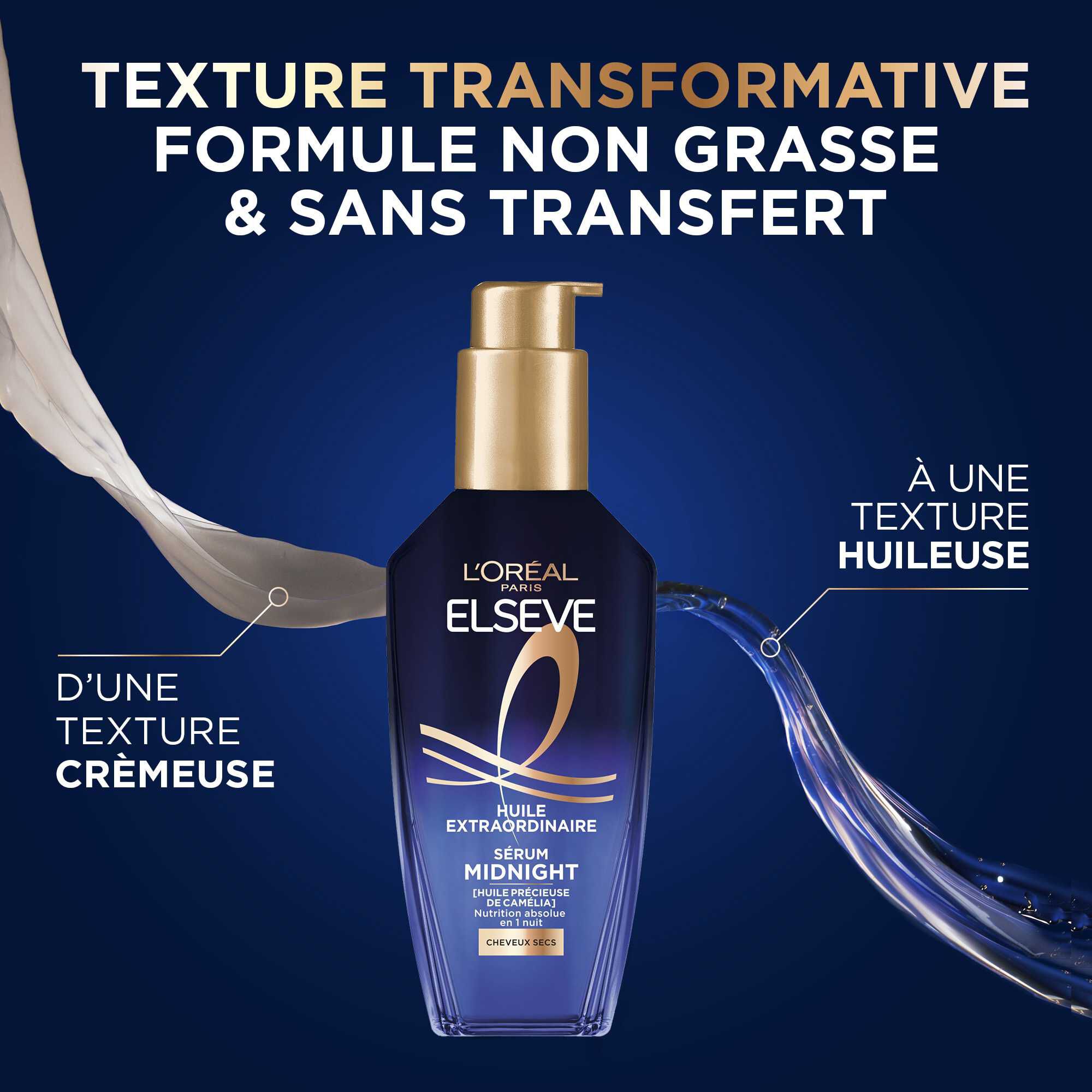 Elseve Huile Extraordinaire Soin Midnight Serum enrichi en huile precieuse de Camelia
