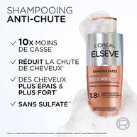 Elseve Fiber Booster  Shampooing Sans Sulfates Anti-Chute Enrichi en AMINEXIL-R™