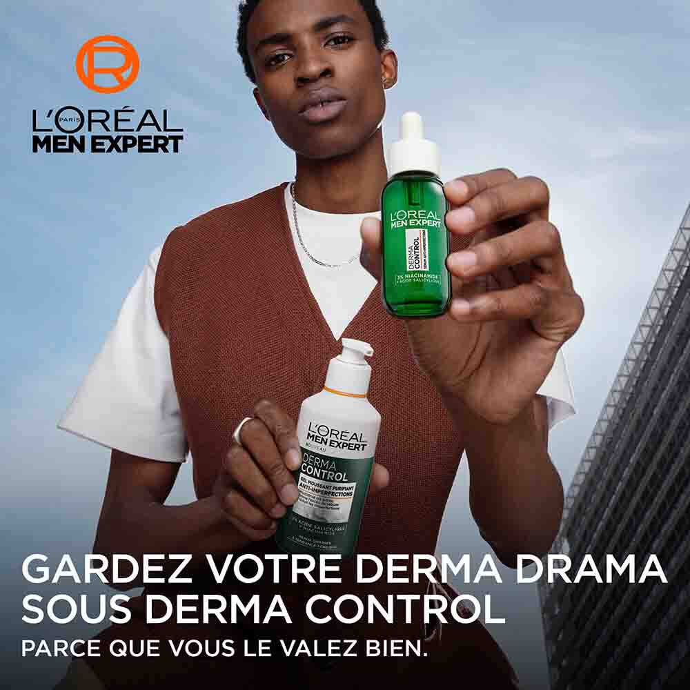 Men Expert Derma Control  Routine Anti-Imperfections Gel Moussant Purifiant & Serum Anti-Imperfections