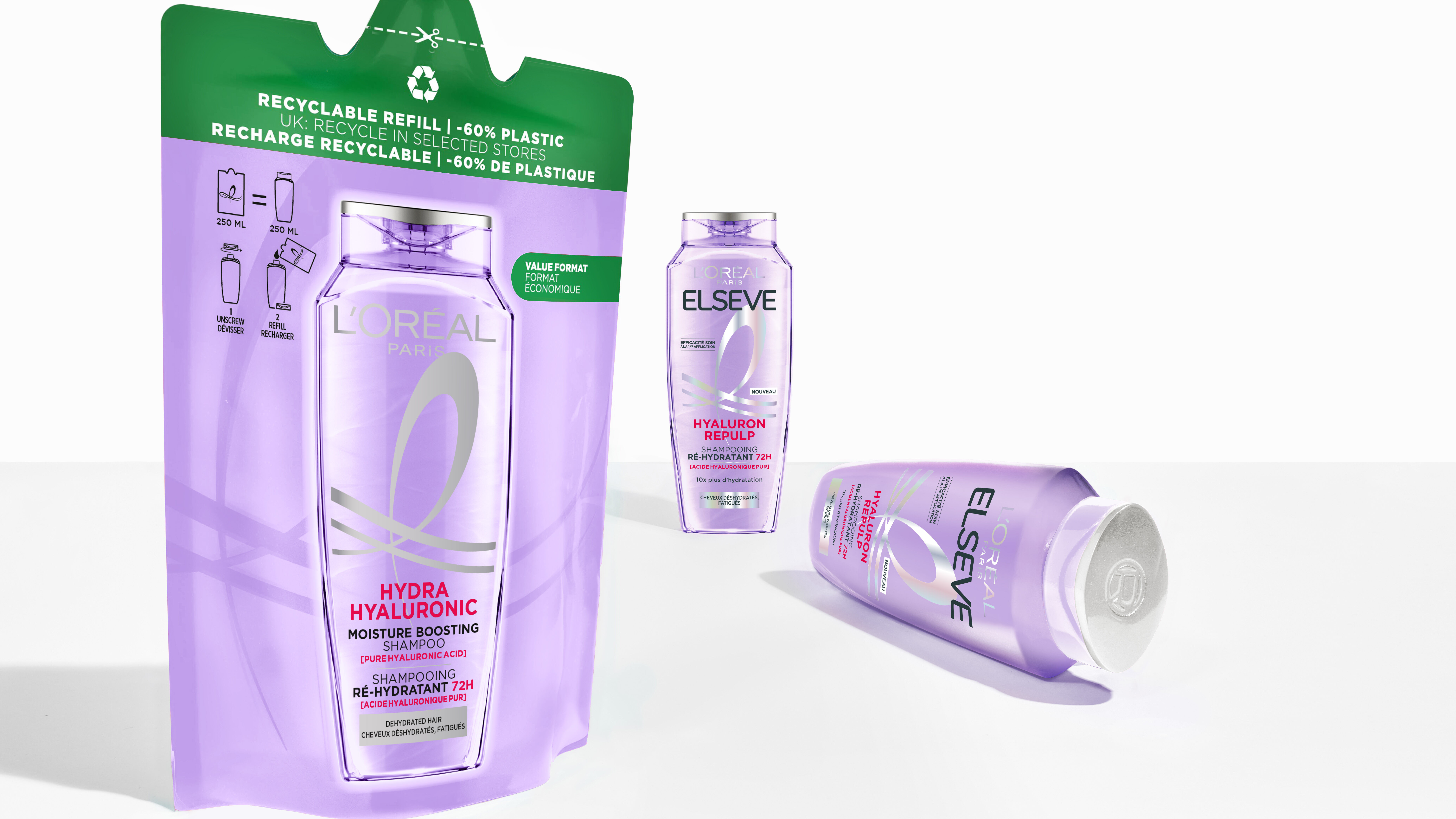 Elseve Hyaluron Repulp   Eco-recharge Shampooing Re-Hydratant 72H