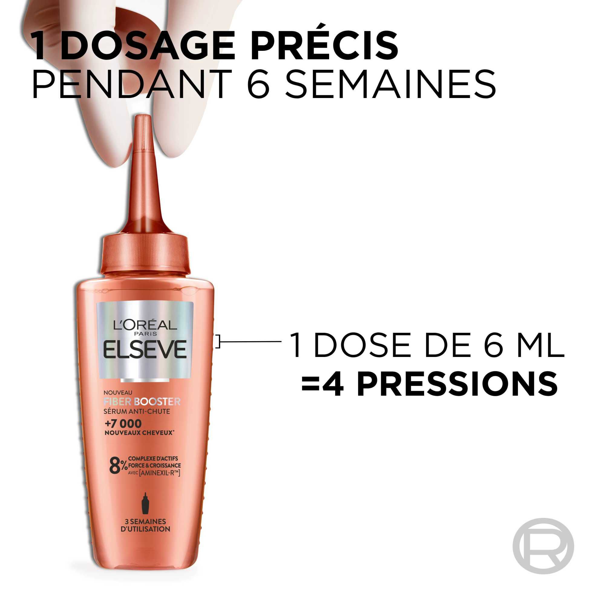 Elseve Fiber Booster Lot de 2 Serums Anti-chute enrichis en AMINEXIL-R™