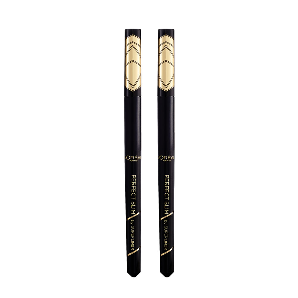 Lot de 2 – Eyeliner Precision Waterproof Super Liner Perfect Slim Intense, Noir 01