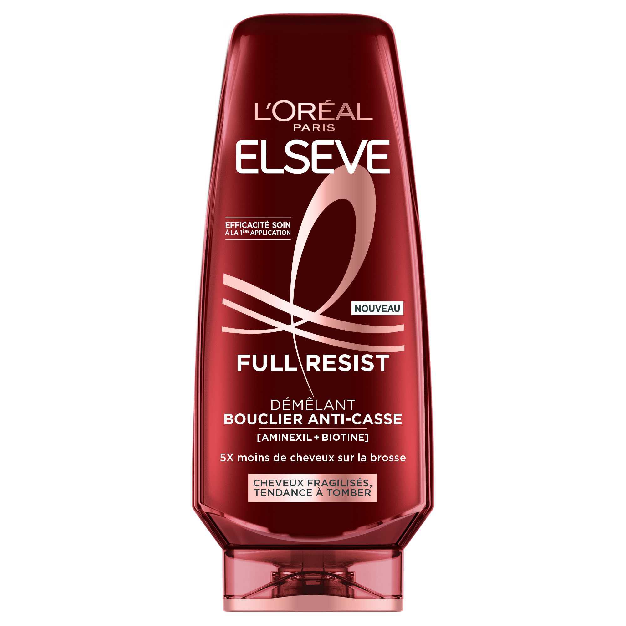Elseve Full Resist Apres-Shampooing Demelant Bouclier Anti-Casse enrichi en Aminexil et Biotine