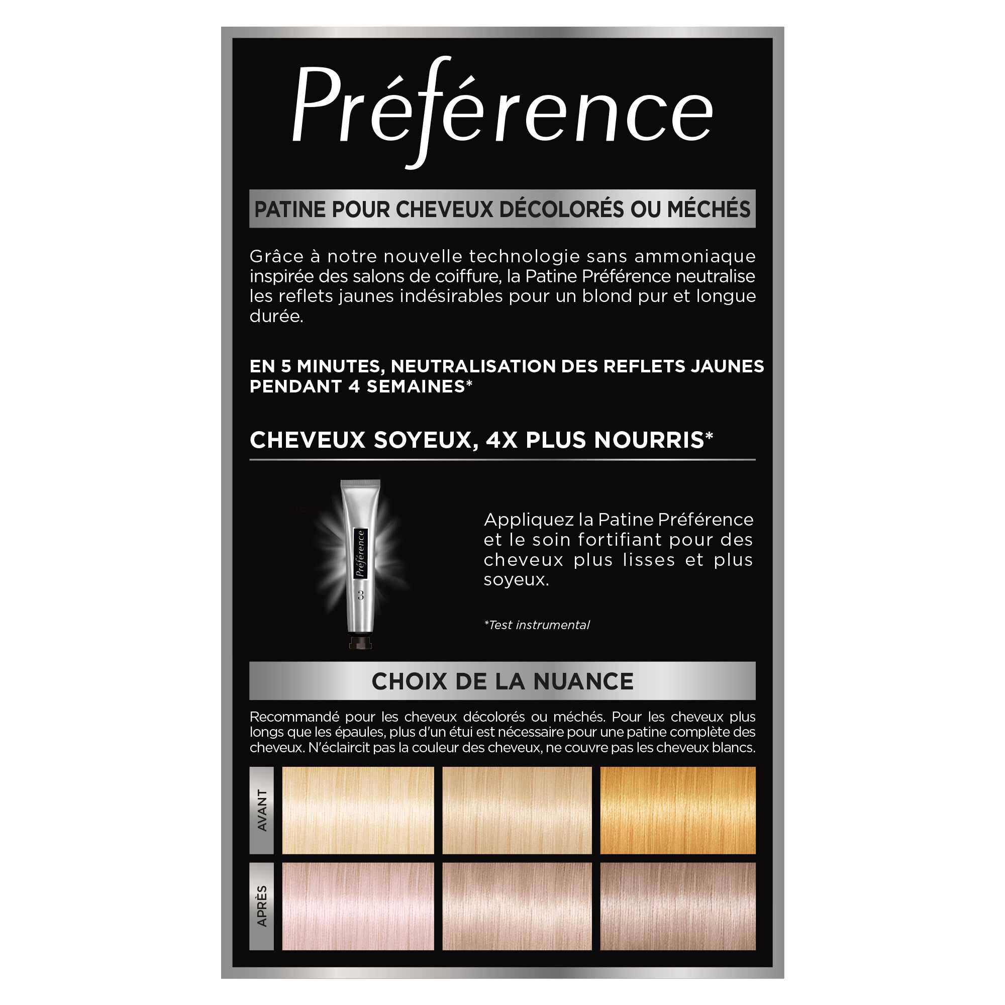 Preference Soin patine, service post-decoloration