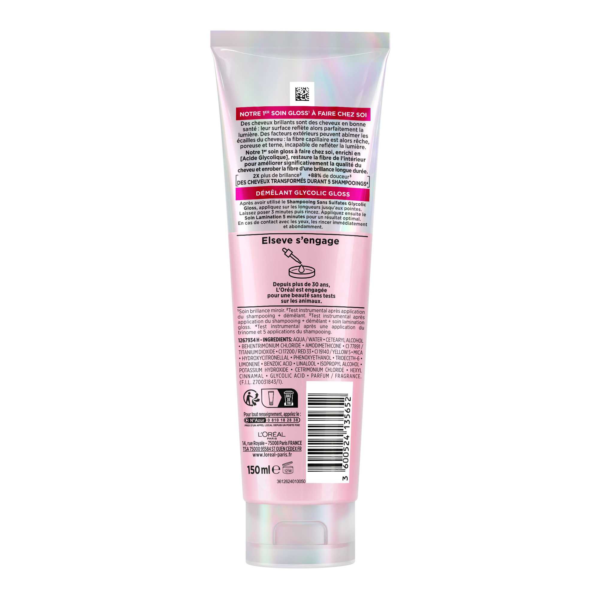 L'Oréal Elsève Après-Shampoing Glycolic Gloss Sans Sulfates - by Hana Beauty