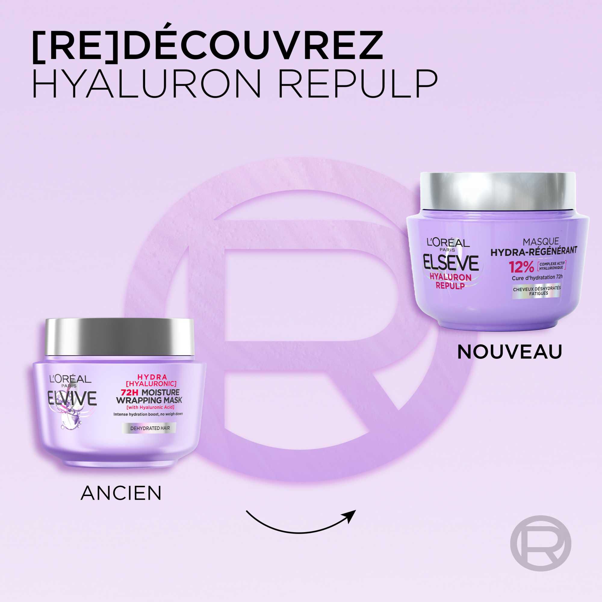 Elseve Hyaluron Repulp Masque Hydra-Regenerant pour Cheveux Deshydrates