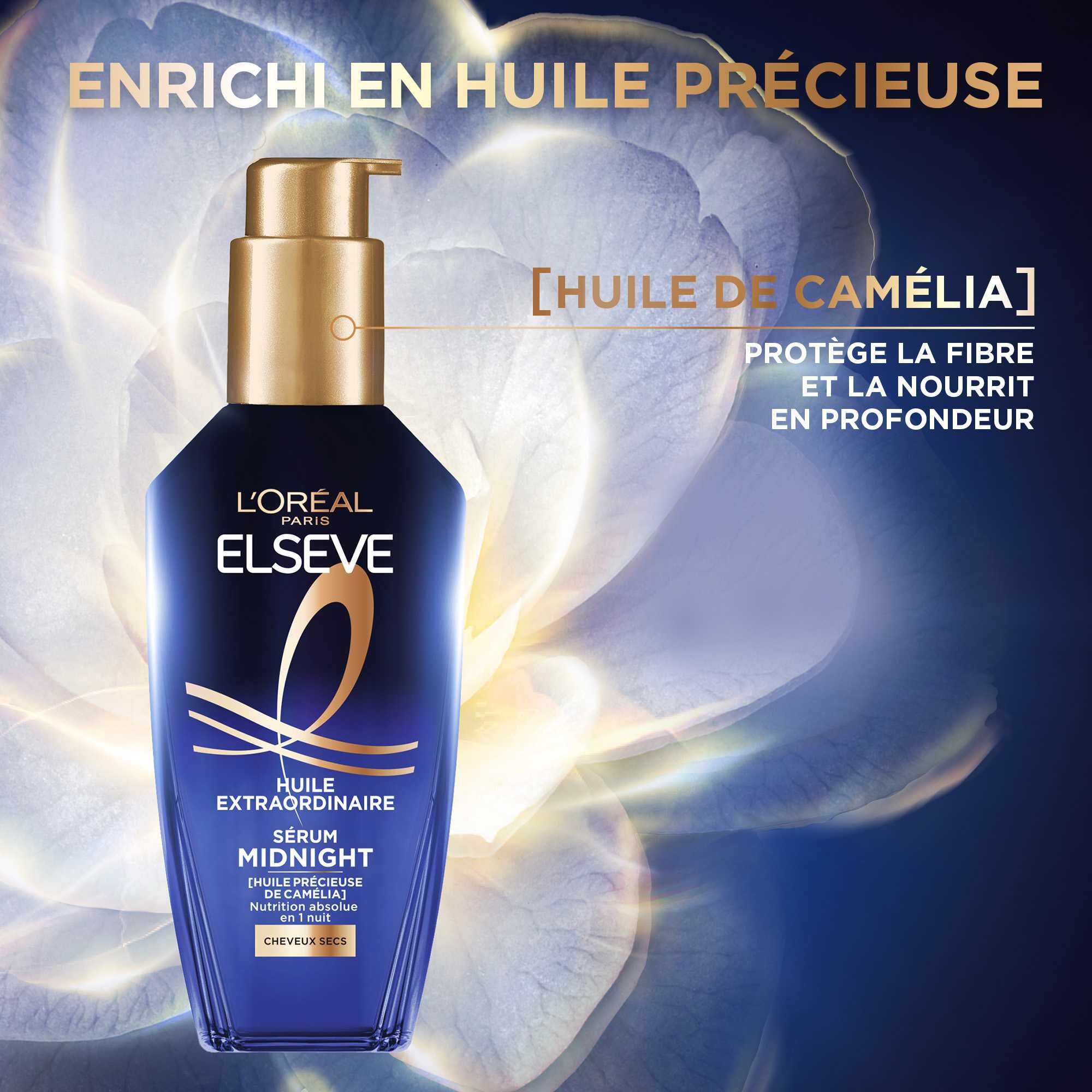 Elseve Huile Extraordinaire Soin Midnight Serum enrichi en huile precieuse de Camelia
