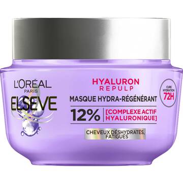 Elseve Hyaluron Repulp Masque Hydra-Regenerant pour Cheveux Deshydrates