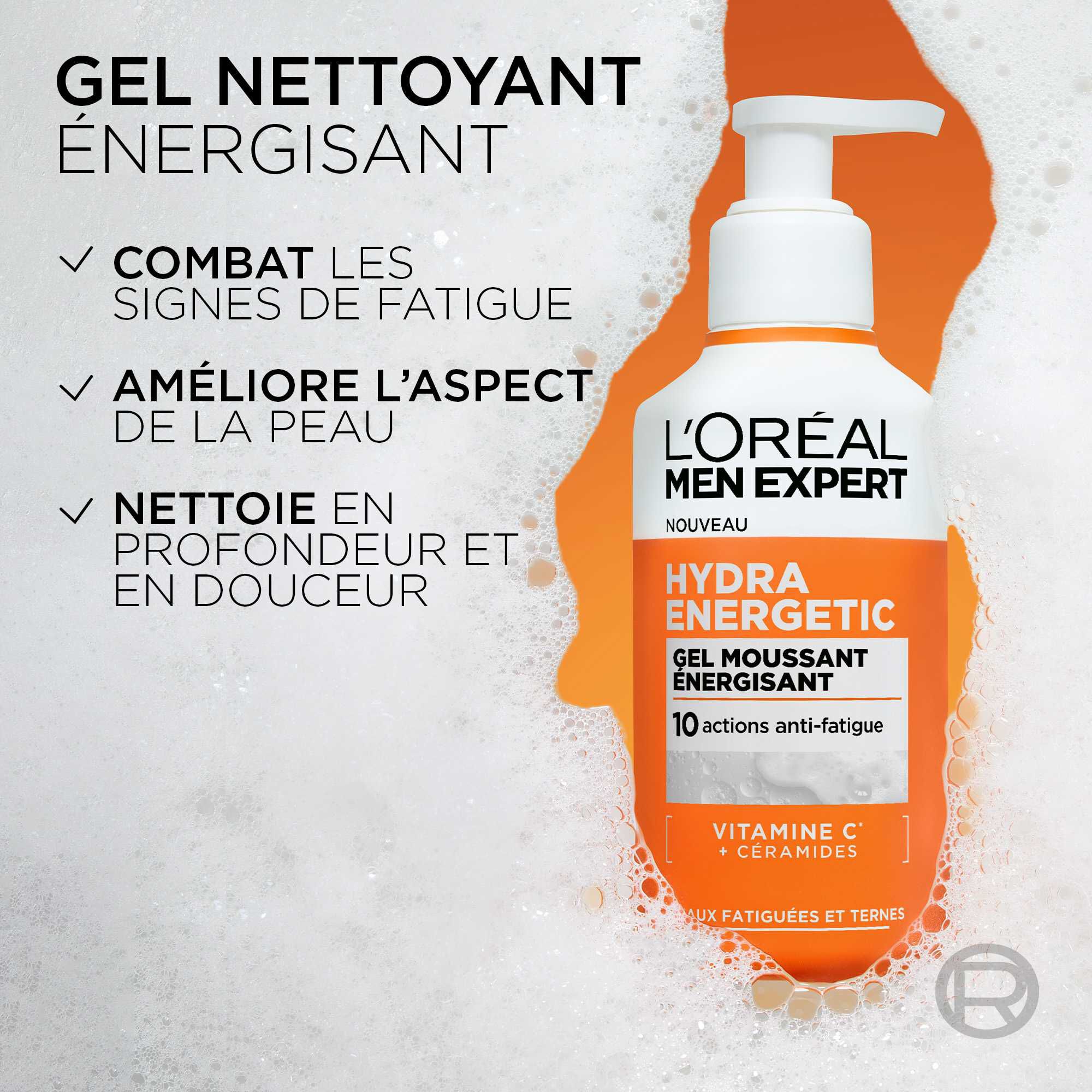 Men Expert Gel Moussant Energisant Hydra Energetic