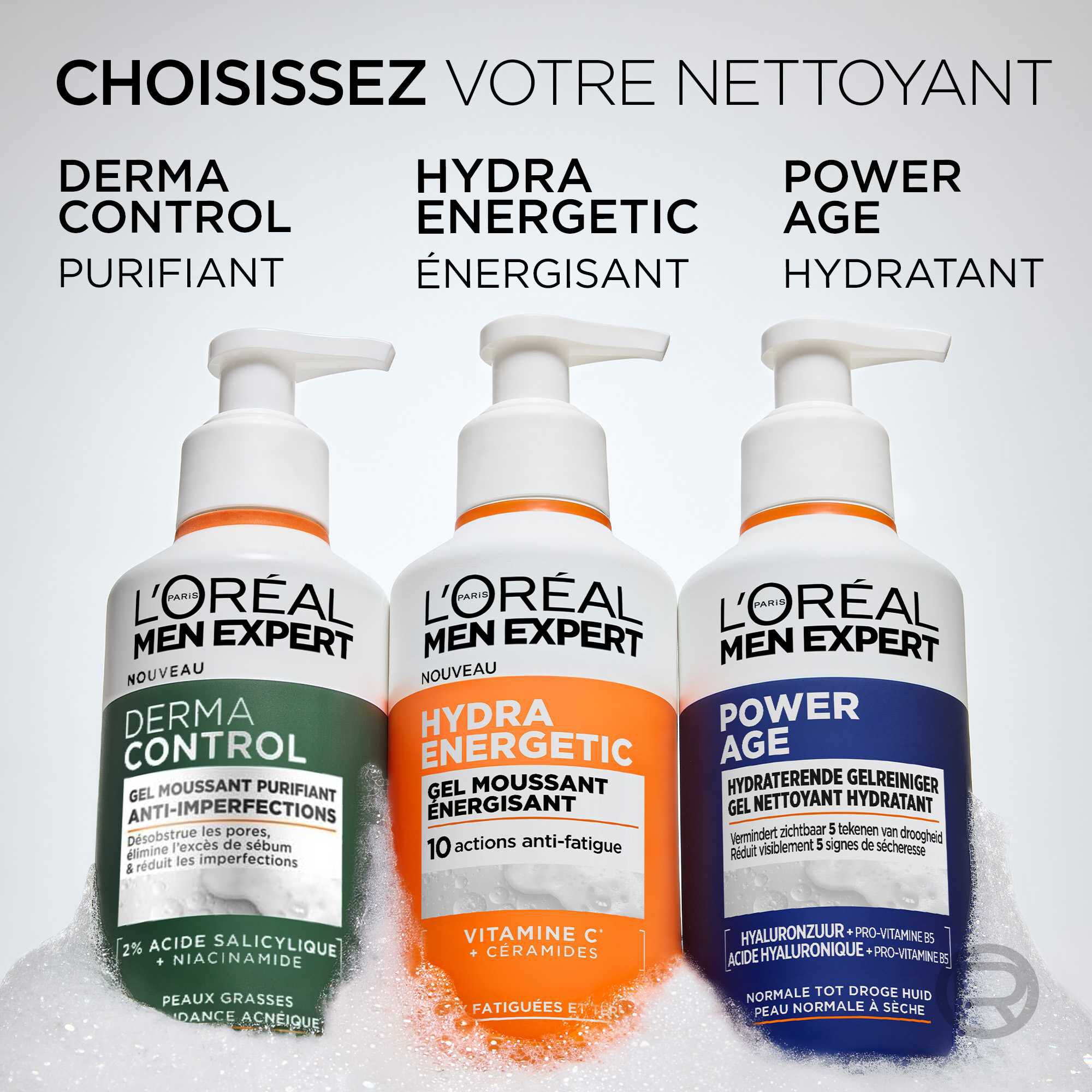 Men Expert Gel Moussant Energisant Hydra Energetic