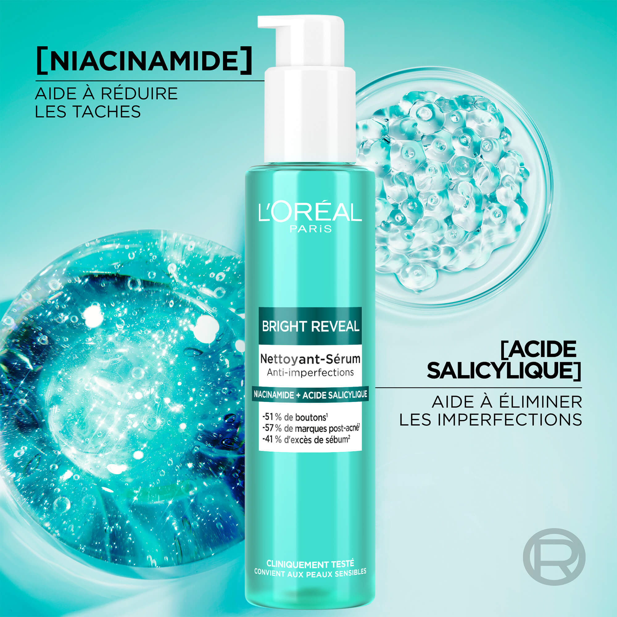 Bright Reveal Nettoyant-Serum ​  Anti-Imperfections Niacinamide