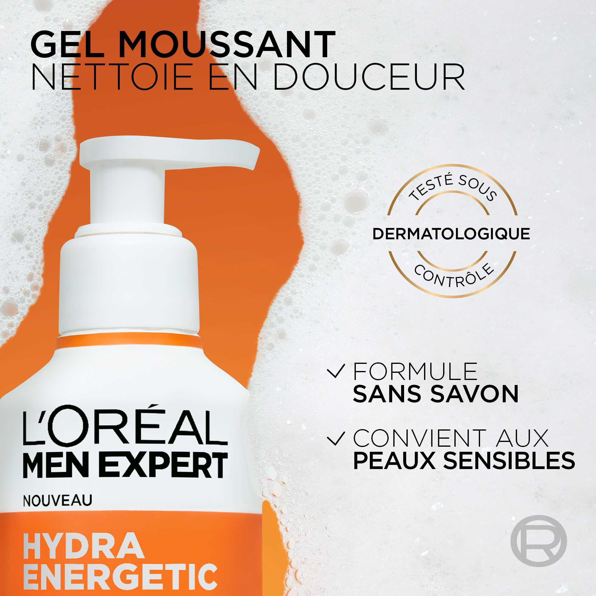 Men Expert Gel Moussant Energisant Hydra Energetic