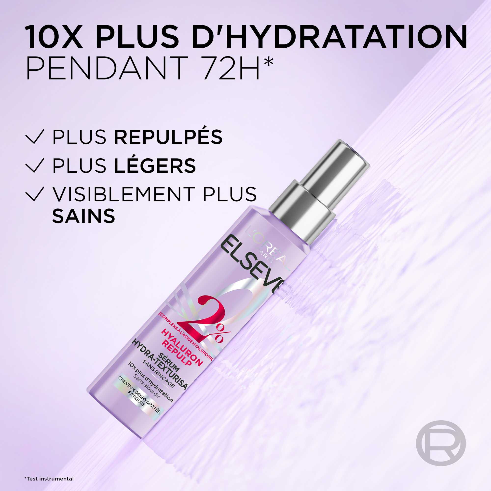 Elseve Hyaluron Repulp Serum Hydra-Texturisant pour Cheveux Deshydrates